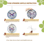 Wind Spinners Outdoor Hummingbird Decorations - Birthday Gifts for Women Mom Grandma, Hanging 12 inch 3D Sculptures for Garden Decor for Outside, Patio, Yard
