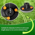 Quintillus Universal Weed Eater Head,H09 Weed Wacker Head Grass Trimmer Head Compatible with Ego, Ryobi,Echo,Weed Warrior with 12pc 11in / .095" Triangle Trimmer Line （Not for Kobalt）