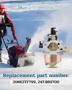 Carburetor Carb Kit Fit for Craftsman Snow Blower, Replace 31M63TF799 247.889700
