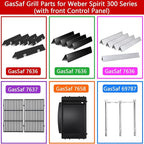 GasSaf 7636 Flavorizer Bars for Weber GS4 Spirit I & II 300 Series, 15.3" Grill Flavorizer Bars for Spirit E310 S310 E315 S315 E320 S320 Gas Grills(Up Front), Replacement PartsWeber 67046 69797 68843