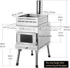 WILLOWYBE Portale Outdoor Sauna Set with Sauna Tent, Sauna Wood Stove for Dry Sauna, Cooking for Family and Friends