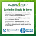 Garden Guru Stainless Steel Hand Rake Cultivator Tiller Tool - Stainless Steel for Ultimate Strength - Rust Resistant - Ergonomic Handle - Gardening Cultivating Loosening Weeding Mulching (2 Pack)