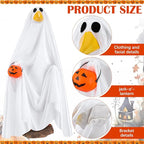 Halloween Goose Outfit Ghost Porch Outfits Yard Clothes Silly Lawn Shirt for 23'' Cement Plastic Duck Decorations