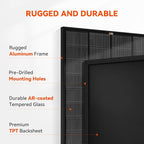 RICH SOLAR 250 Watt 12 Volt 18BB Monocrystalline Solar Panel N-Type Cells High Efficiency Solar Module for RV Trailer Camper Marine Off Grid All Black