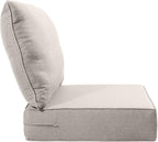 Luxury 22x24/22x25 6-Inch Outdoor Chair Cushions Set of 4 - Heavy Duty Water-Resistant Comfortable Cushion for Patio Furniture Set Dining Gliding Rocking Chairs Loveseat L-Shape Sofa - Beige