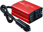150W Power Inverter 12V DC to 110V AC Car Laptop Charger Fast Charger Converter with 2 USB Ports Car Laptop Charger, Car Adapter for Plug Outlet