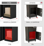Package Delivery Boxes for Outside,Enlarged Porch Box for Packages with Coded Lock,Large Space,Waterproof,Cold-Rolled Steel Package Lock Box (19.7”x16.1”x41.3”)