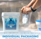 Xtremeclear 3" Chlorine Tablets Bucket, 3-inch Individually Wrapped, 25 lbs Chlorinating Tabs for Swimming Pools, Hot Tubs, Spa Slow Dissolving 25 Pound Bucket