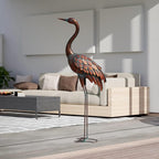 chisheen Outdoor Garden Crane Statues and Sculptures Metal Yard Art Statue for Garden Decoration Large Size