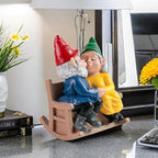 Kiss Garden Gnome Statue Couple in Love Collectible Figurine Mr and Mrs Gnome Sculpture Romantic Gnome Lover Couple Statues Indoor Outdoor Yard Home Décor Mom Dad Friends Gifts
