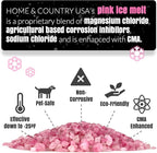 Ice and Snow Melt 8 lb Bag CMA Blended Magnesium Chloride Ice Melter Effective Snow and Ice Removal Effective Below Zero Degrees (Pink)