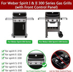 GasSaf 7636 Flavorizer Bars for Weber GS4 Spirit I & II 300 Series, 15.3" Grill Flavorizer Bars for Spirit E310 S310 E315 S315 E320 S320 Gas Grills(Up Front), Replacement PartsWeber 67046 69797 68843