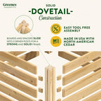 Greenes Fence Cedar Wood Composter, 23.25 Cu ft / 173.92 gallons - Made in USA with North American Cedar