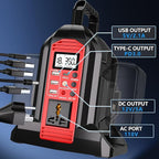 350W Power Inverter for Milwaukee 18V Li-ion Battery, 20V to 110V Pure Sine Wave Inverter with LED Light, Power Station Car Adapter Compact&Lightweight for Cars, Camping, Outdoor Use(Tool Only)