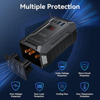 400W Car Power Inverter DC 12V to 110V AC Inverter with PD 30W/15W USB C+2*USB A Ports & 2 AC Outlets, Car Plug Adapter Outlet for Laptop/Phone/Road Trip