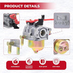 751-10956 951-10956 Carburetor for Troy Bilt Squall-2100 Squall-210 Snowblower Replace MTD Club Cadet 751-10956A 951-10956A Huayi 161SA 161S Engine with Primer Bulb