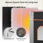 Portable Sauna Box, Steam Sauna Portable Sauna for Home, Sauna Tent with 3L 1200W Steamer, Folding Chair, 15 Heating Speeds for Personal Indoor Sauna-Black