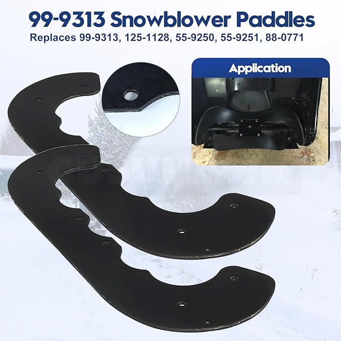 99-9313 Snow Blower Paddles with 55-8760 Scraper Blade, 95-6151 Belt Replaces Toro 99-9313 Paddle Kit, Toro 55-8760 Scraper Blade for Toro CCR 2400, CCR 2450, CCR 3000, CCR 3650 Snowblowers