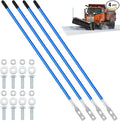 Lasnten 4 Pcs 36 Inch Snow Plow Blade Markers Guide Kit Steel Wire Inside Bolt on Bumper Guides High Visibility Easy Installation for ATV Western Snowplows(Blue)