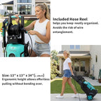 2025Upgraded Pressure Washer 5000PSI with Adj-8-Level Touch Screen, 34" Tall Power Washer, 4 Quick Connect Nozzles, Inlet Hose&Filter&500mlFoam Cannon for Cars/Fences/Driveways/Home Cleaning, Blue