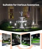 Solar Pathway Lights Outdoor Solar Lights Outdoor, IP65 Waterproof Auto On/Off Solar Garden Lights Solar Powered Landscape Lighting for Yard Walkway Driveway Pathway (Cool White, 2pack)