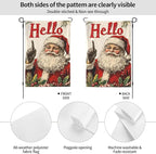 Santa Claus Garden Flag Vertical Double Sided Outdoor Yard Flags 12.5x18 Inch Burlap Banners Vertical Double Sided for Outdoor Decor Lawn