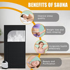 Nirvix Upgraded Portable Sauna for Home, Folding Chair, 3L High Capacity Steamer, Sauna Box for Relaxation, Detoxification, Personal Sauna Tent with Remote Control, for Indoor, Outdoor, Gym