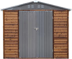 Shed 8' x 8' Storage Shed, 8x8 FT Wood Sheds & Outdoor Storage Clearance, Utility and Tool Garden Shed, Waterproof Storage Shed Large with Lockable Doors for Backyard, Patio, Outside
