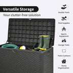 73 Gallon Deck Box-Massive Storage Outdoor Watherproof Storage Box for Outdoor Indoor Use,Lockable Storage Cabinet for Package Delivery,Patio Furniture,Pool and Garden Accessories,Dark Brown