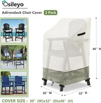 Adirondack Chair Cover 2 Pack, Heavy Duty Waterproof Outdoor Patio Chair Cover (30 W x 32 D x 46 H inches) Beige