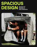 SAUNABOX XL 2 Person Steam Sauna Tent | Portable Home Sauna Box for Indoor & Outdoor Use | Bluetooth SmartSteam Control | Compact, Quick-Setup & Hygienic for Detox, Relaxation & Recovery