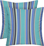 RSH DECOR: Sunbrella Square Throw Pillows Set of 2 | 20" x 20" | Water and Fade-Resistant Performance Fabric | Outdoor Pillow Covers with Down-Alternative Inserts | Dolce Oasis