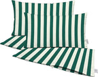 RSH DECOR: Sunbrella Pillow Covers Set of 4 | Covers Only - 20" x 12" | Outdoor Lumbar Pillow Covers Crafted with Sunbrella Performance Fabric | Mason Forest Green