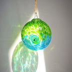 4 Inch Hand Blown Glass Gazing Balls Green Glass Christmas Ball Ornaments Garden Patio Home Decor