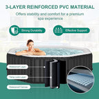 DoCred 4-6 Person Inflatable Hot Tub, 77" X 77" X 25" Octagonal Blow up Portable Hot tub with 130 Bubble Jets, Large Outdoor Spa Bathtub Set Included Heater Pump, Insulated Cover and Filter