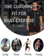 NINGMI Sauna Suit for Men Hot Sweat Suit Sauna Shirt Sweat Body Shaper Workout Neoprene Suit Zipper Short Sleeve
