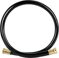 Worth Short Leader Black Garden Hose 3/4 in. x 5 ft. -Kink Free, No Leaking, Male/Female Fittings -Heavy Duty Durable Flexible Lightweight Water Pipe -Brass Aluminum Ends for Household & Commercial