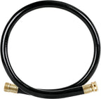Worth Short Leader Black Garden Hose 3/4 in. x 5 ft. -Kink Free, No Leaking, Male/Female Fittings -Heavy Duty Durable Flexible Lightweight Water Pipe -Brass Aluminum Ends for Household & Commercial