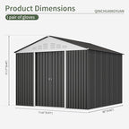 6x4.9 FT Outdoor Storage Shed - Metal Storage Shed for Garden Backyard Steel Outdoor Shed with Updated Frame Structure for Patio Lawn Metal Tool Shed