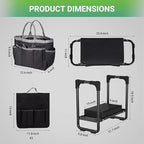 Walensee Garden Kneeler and Seat – Foldable Heavy Duty Garden Stool with Soft Leather Kneeling Pad, Removable Tool Pouch, Sturdy Steel Frame, No Assembly, Ideal Gardening Gift for Women & Men