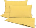 RSH DECOR: Sunbrella Pillow Covers Set of 4 | Covers Only - 20" x 12" | Outdoor Lumbar Pillow Covers Crafted with Sunbrella Performance Fabric | Canvas Buttercup Yellow