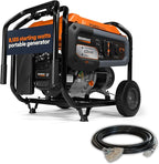 Generac 8,125 Starting Watt Portable Gas Generator - Electric Start - Includes Extension Cord - Home or RV Ready - Quiet, Long Runtime, Emergency Power - 49-State Compliant