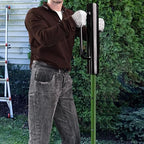 TOPZEA Fence Post Driver, 12LB Heavy Duty T Post Pounder with Ergonomic Handle, 2.7" Inner Dia Steel Posts Hole Diggers Hand Rammer Tool for T Posts, U Channel, Garden& Farm Fencing, Black