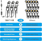 SUNTHIN Outdoor Landscape Lighting with Dusk to Dawn Sensor Controller, 6 Pack