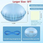5ft Pool Pillows for Above Ground Pools, Heavy Duty Swimming Pool Air Pillow 0.4mm Thickened Pool Closing Winter Kit Pool Cover Float Balloon with String Repair Tape for Winterizing Ice Equalizer
