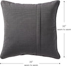 Greendale Home Fashions Sunbrella 20" Square Outdoor Throw Pillow with Removable Cover (Set of 2), Canvas Coal 2 Count