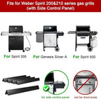 GasSaf 21.5 Flavorizer Bars 7534 for Weber Spirit 200, E/S200 E/S-210, Spirit 500, Genesis Silver A with Side 2-Burner Grills, 5-Pack Black Porcelain Steel Flavor Bars for Weber 7535 65902 Grill Parts