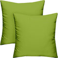 RSH DECOR: Square Throw Pillows Set of 2 | 20” x 20” | All-Weather Spun Fabric | Water and Fade-Resistant | Outdoor Accent Pillows for Patio Furniture | Kiwi Green