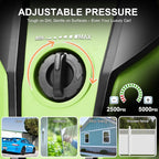 5000 PSI Adjustable Pressure Cleaner, 2025 New Power Cleaner Pressure Adjustable (2500PSI-5000PSI) with 33ft Pressure Hose, 4 Nozzle and Detergent Tank for Cars, Upgraded Green