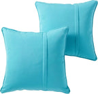Greendale Home Fashions Sunbrella 20" Square Outdoor Throw Pillow with Removable Cover (Set of 2), Canvas Aruba 2 Count